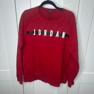 Jordan Men’s Red XL Crew Neck Pullover Sweatshirt (w1)